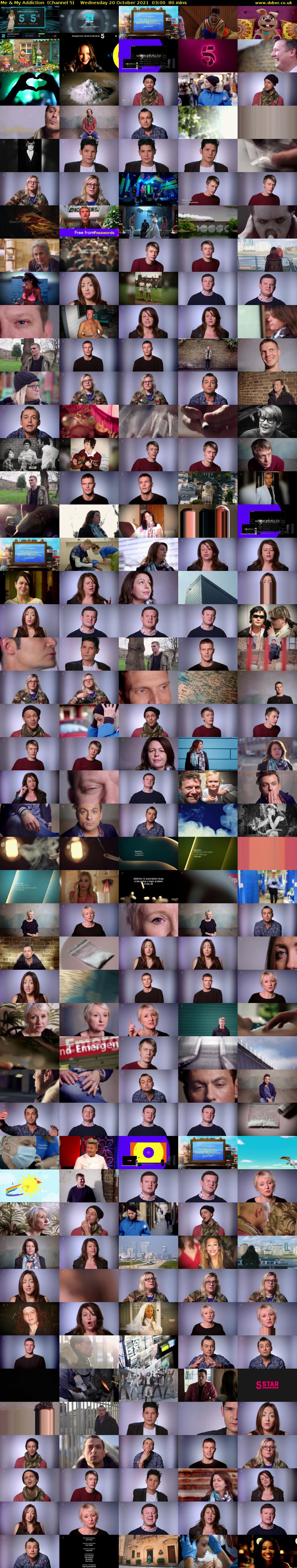 Me & My Addiction  (Channel 5) Wednesday 20 October 2021 03:00 - 04:20
