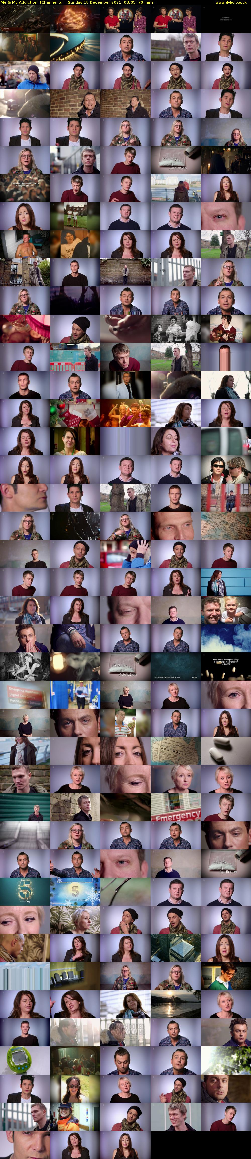 Me & My Addiction  (Channel 5) Sunday 19 December 2021 03:05 - 04:15