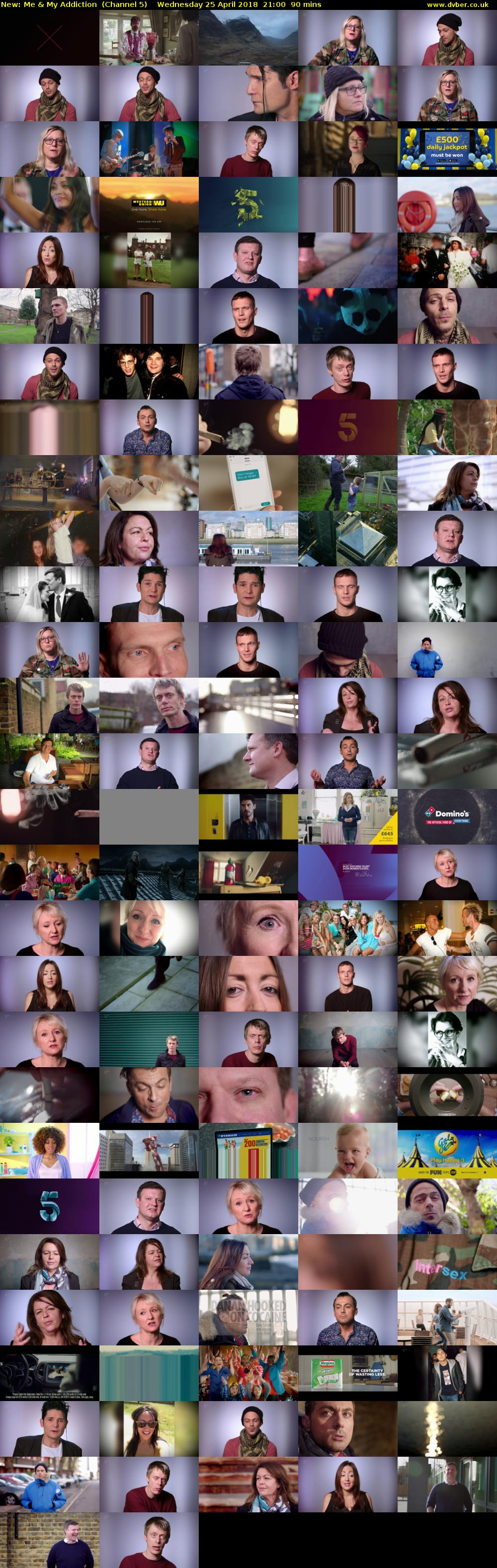 Me & My Addiction (Channel 5) Wednesday 25 April 2018 21:00 - 22:30