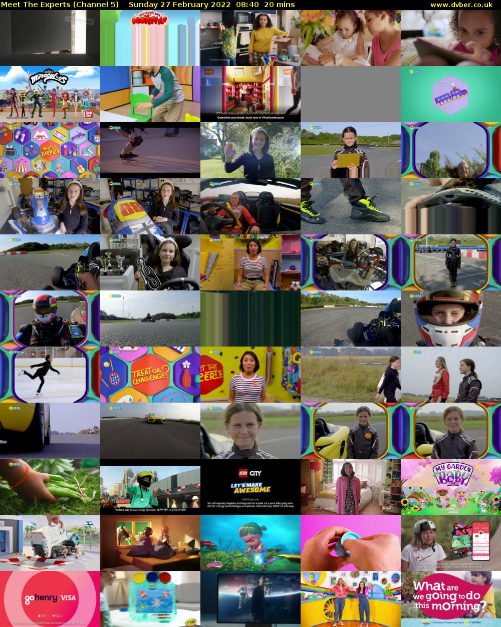 Meet The Experts (Channel 5) Sunday 27 February 2022 08:40 - 09:00