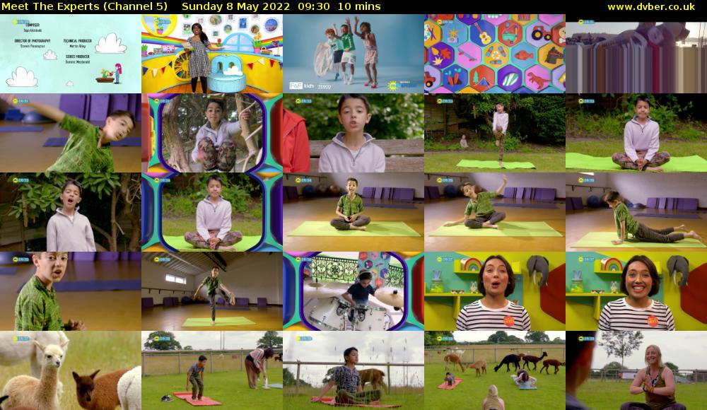 Meet The Experts (Channel 5) Sunday 8 May 2022 09:30 - 09:40