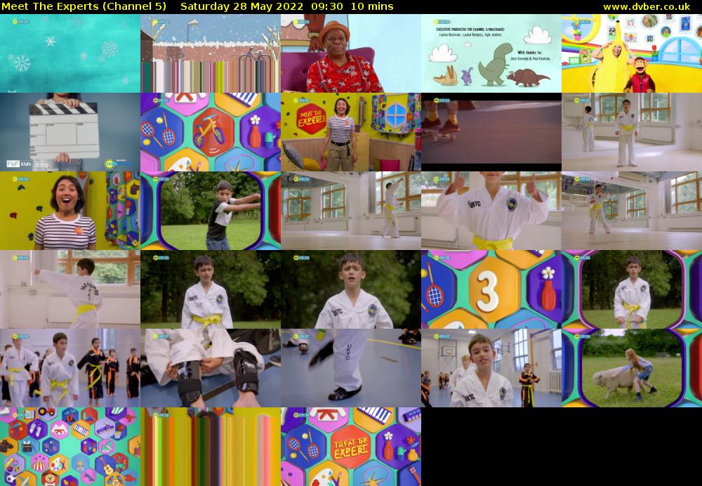 Meet The Experts (Channel 5) Saturday 28 May 2022 09:30 - 09:40