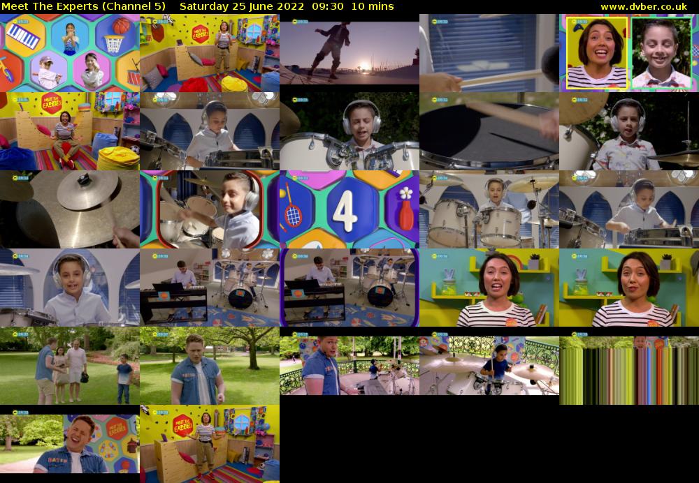 Meet The Experts (Channel 5) Saturday 25 June 2022 09:30 - 09:40