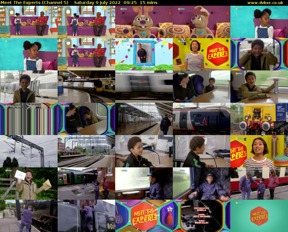 Meet The Experts (Channel 5) Saturday 9 July 2022 09:25 - 09:40