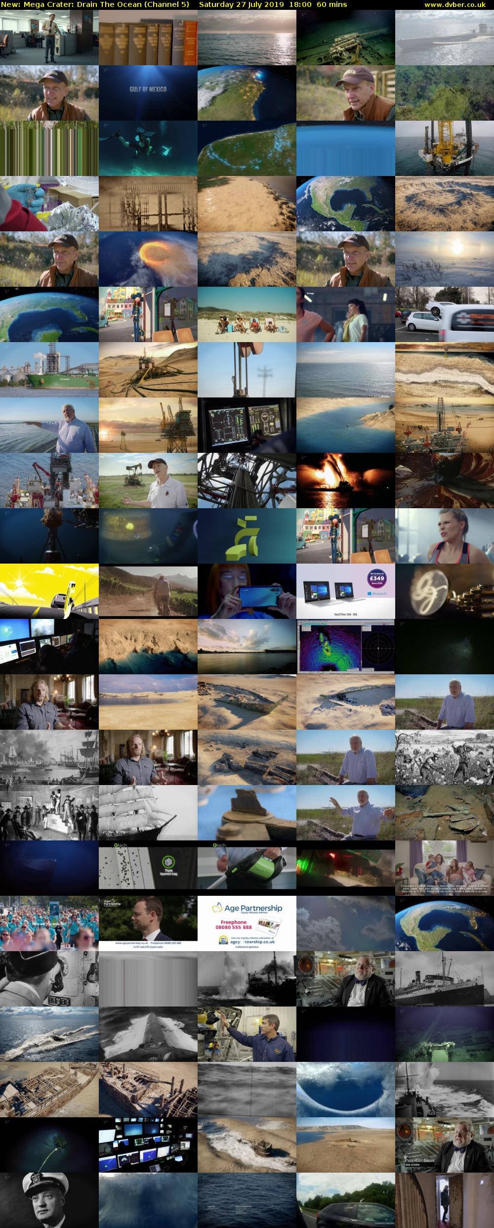Mega Crater: Drain The Ocean (Channel 5) Saturday 27 July 2019 18:00 - 19:00