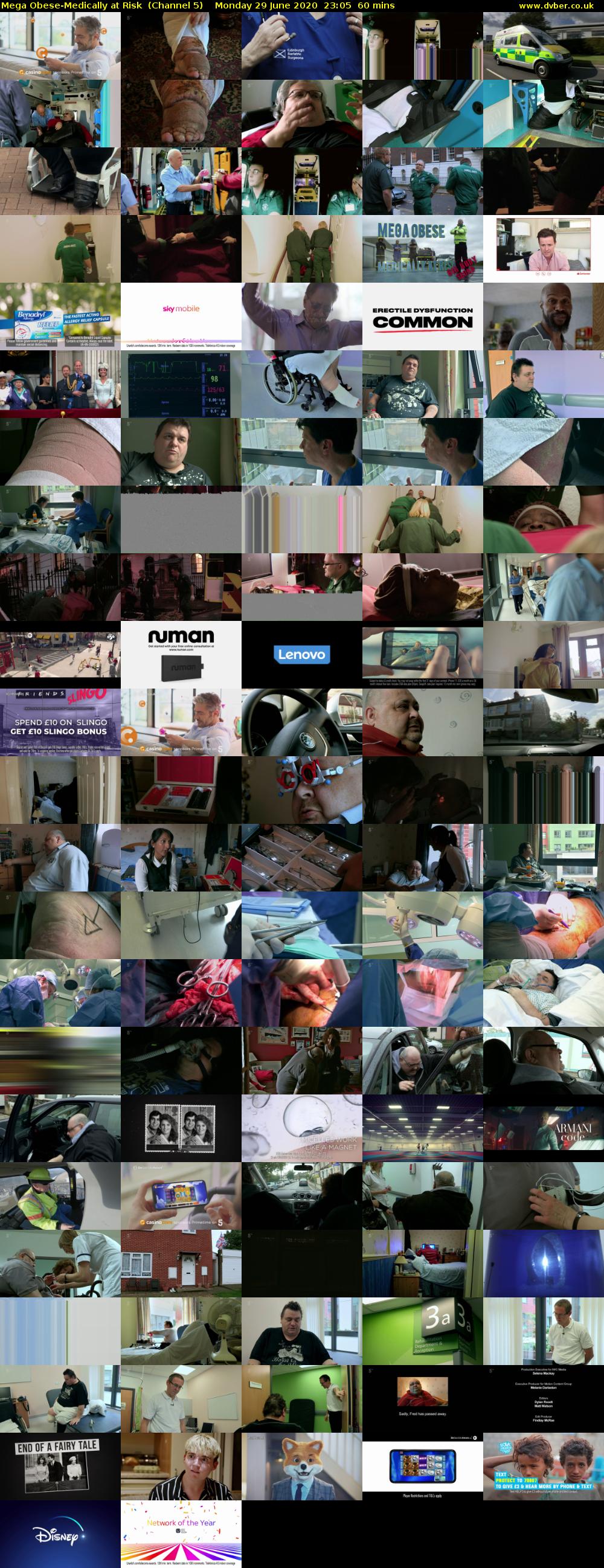 Mega Obese-Medically at Risk  (Channel 5) Monday 29 June 2020 23:05 - 00:05