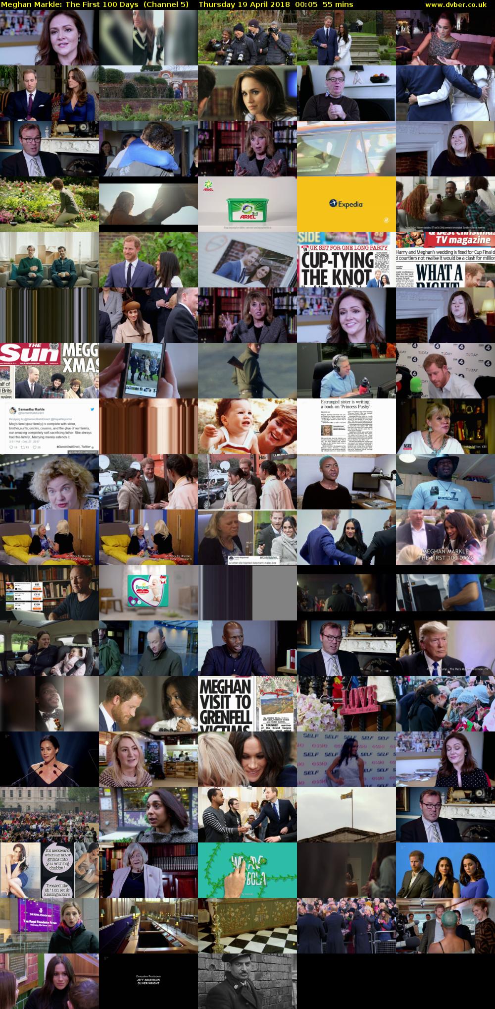 Meghan Markle: The First 100 Days  (Channel 5) Thursday 19 April 2018 00:05 - 01:00