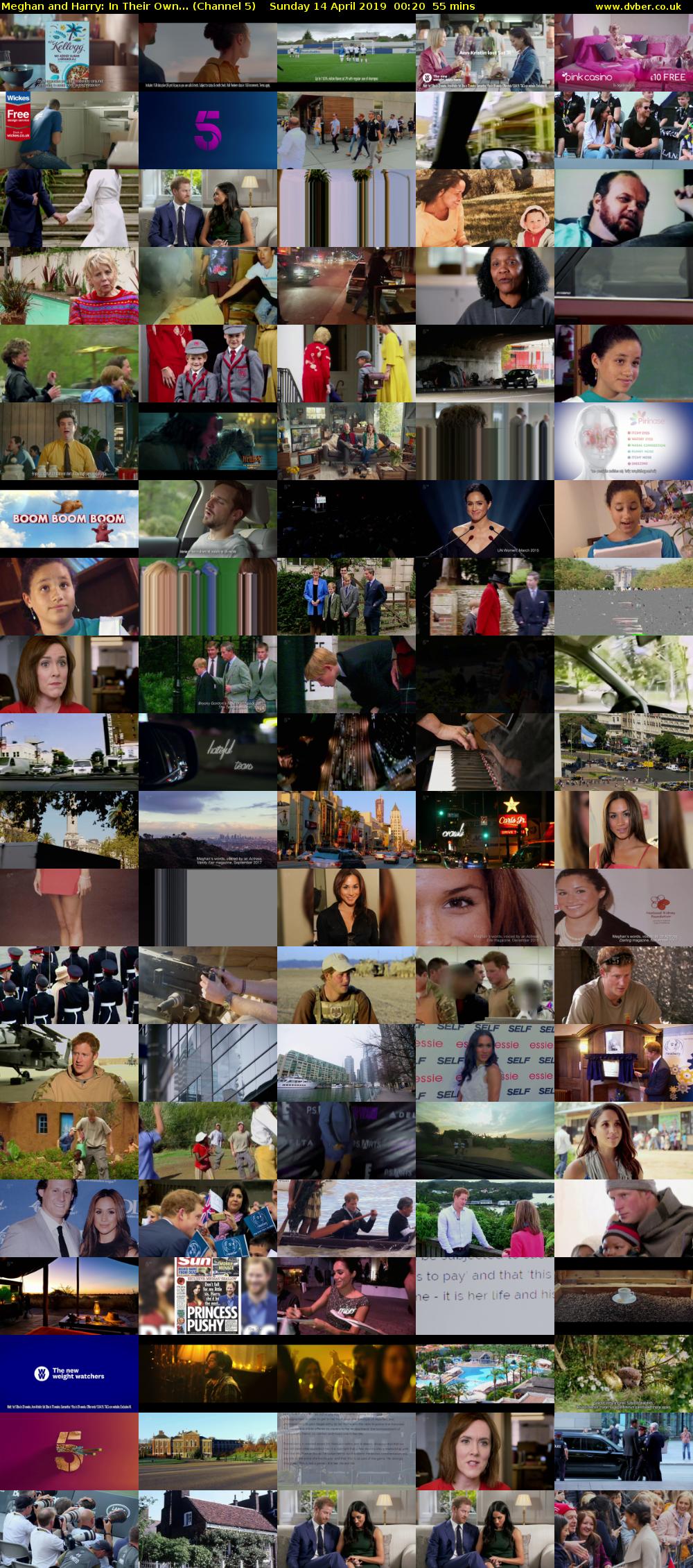Meghan and Harry: In Their Own... (Channel 5) Sunday 14 April 2019 00:20 - 01:15