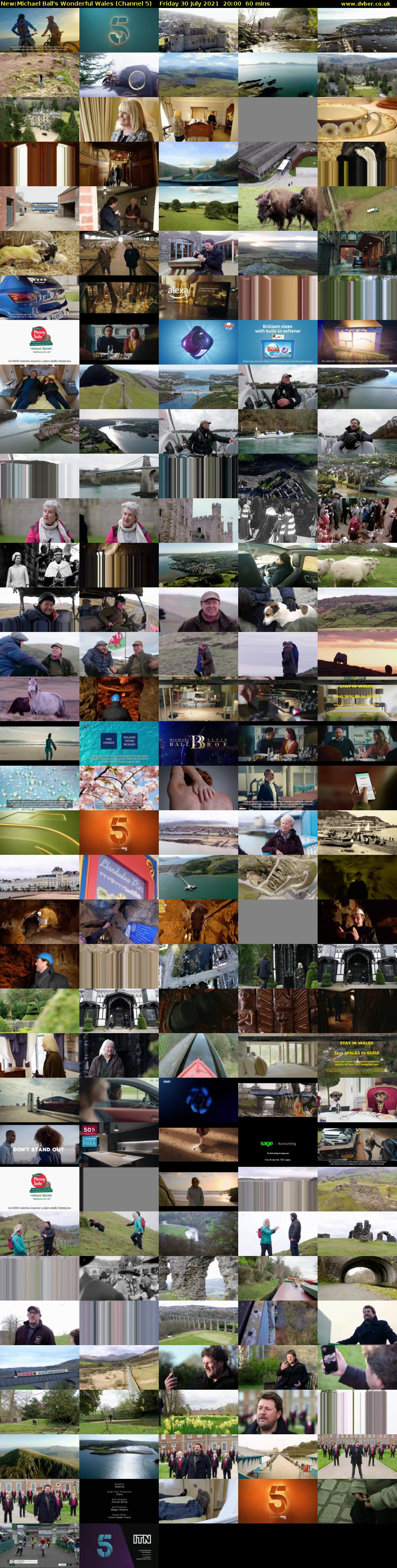 Michael Ball's Wonderful Wales (Channel 5) Friday 30 July 2021 20:00 - 21:00