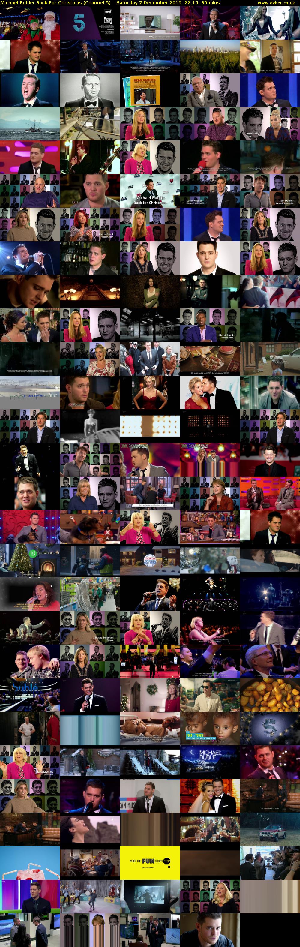 Michael Buble: Back For Christmas (Channel 5) Saturday 7 December 2019 22:15 - 23:35