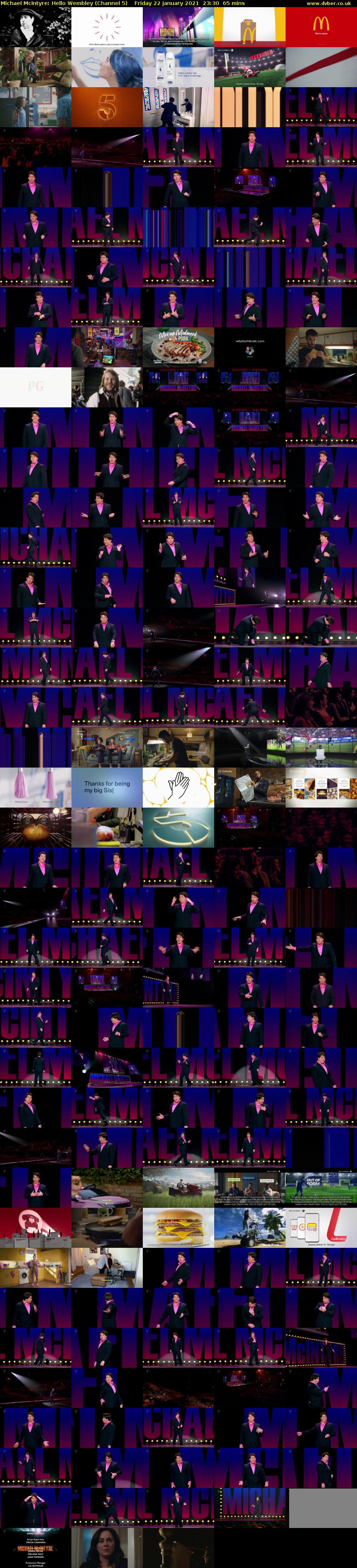 Michael McIntyre: Hello Wembley (Channel 5) Friday 22 January 2021 23:30 - 00:35