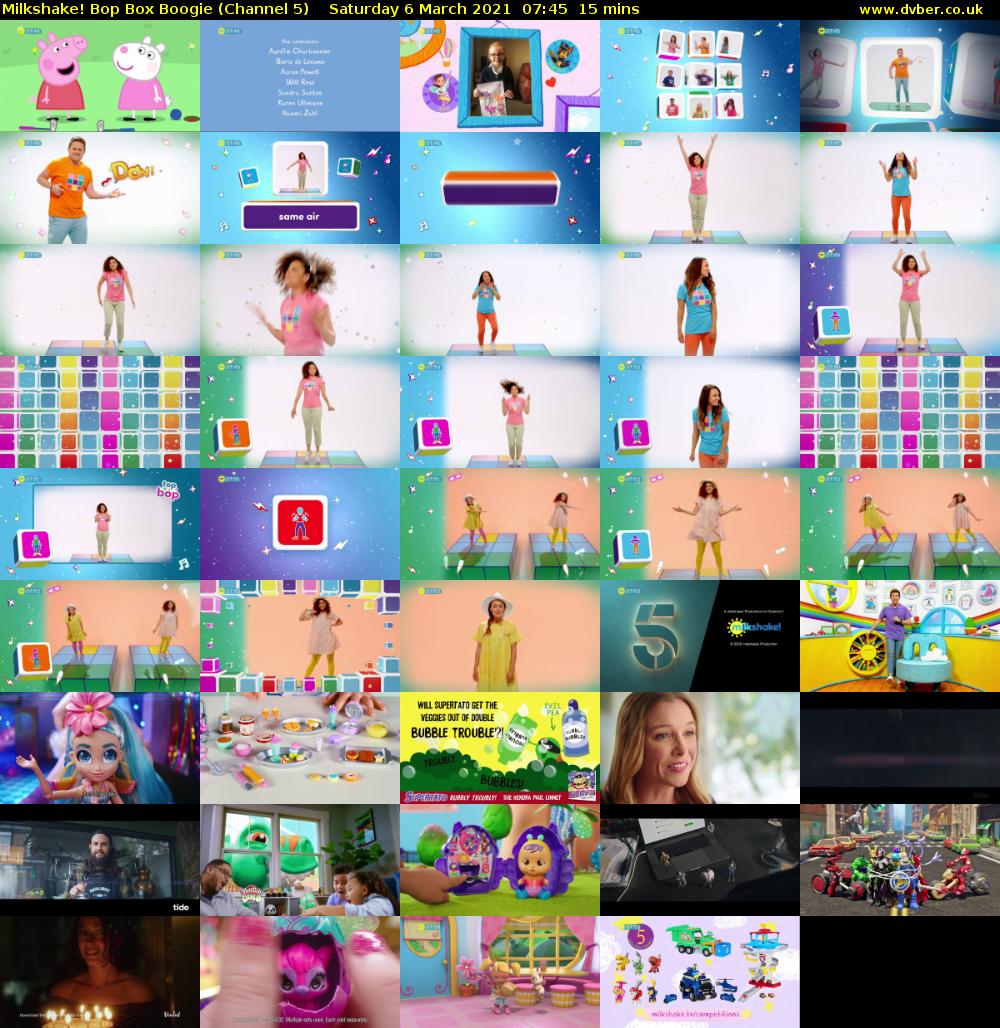 Milkshake! Bop Box Boogie (Channel 5) Saturday 6 March 2021 07:45 - 08:00