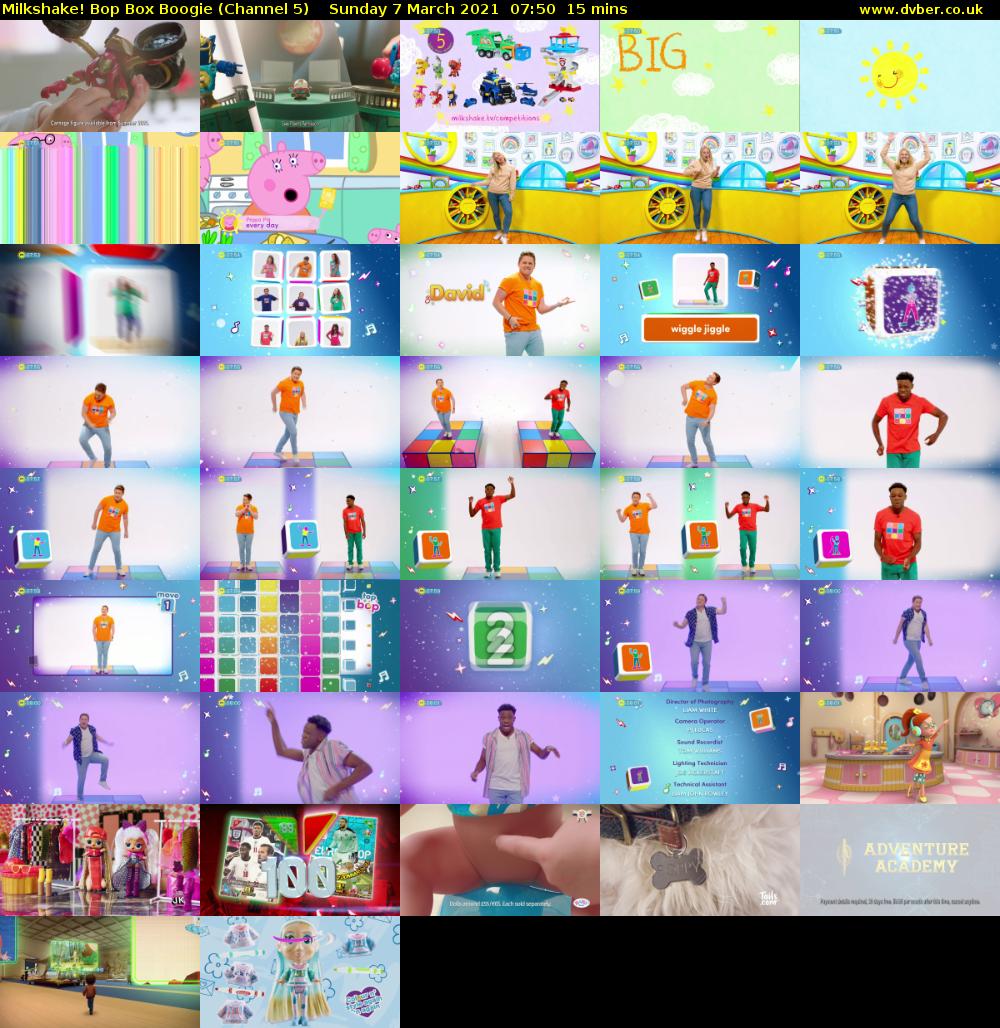 Milkshake! Bop Box Boogie (Channel 5) Sunday 7 March 2021 07:50 - 08:05