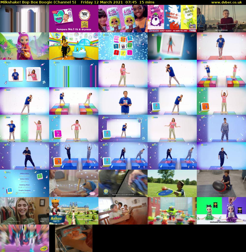 Milkshake! Bop Box Boogie (Channel 5) Friday 12 March 2021 07:45 - 08:00