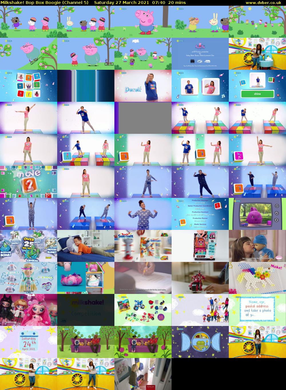 Milkshake! Bop Box Boogie (Channel 5) Saturday 27 March 2021 07:40 - 08:00