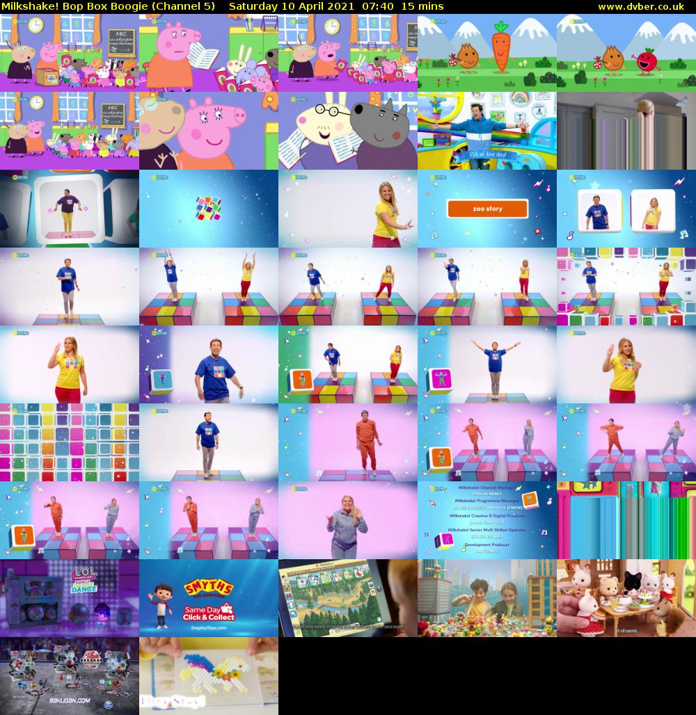 Milkshake! Bop Box Boogie (Channel 5) Saturday 10 April 2021 07:40 - 07:55