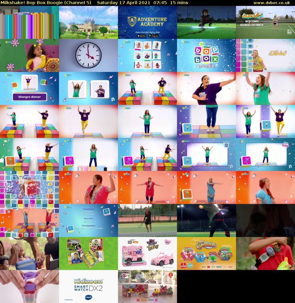 Milkshake! Bop Box Boogie (Channel 5) Saturday 17 April 2021 07:45 - 08:00