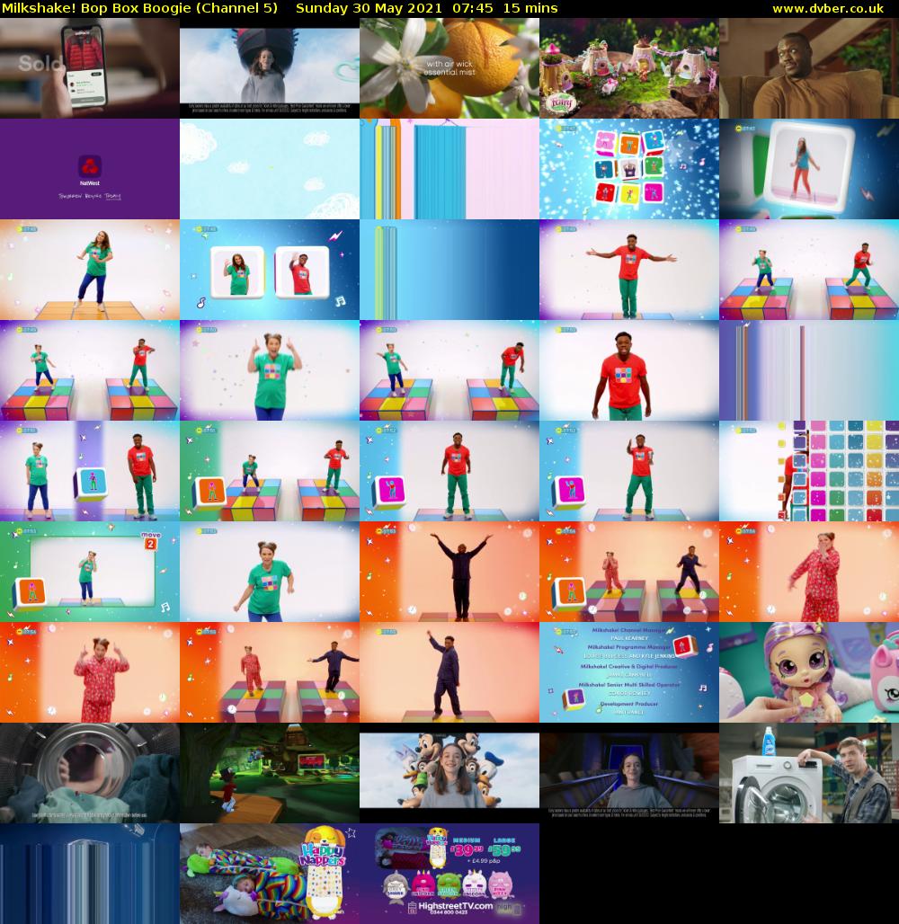 Milkshake! Bop Box Boogie (Channel 5) Sunday 30 May 2021 07:45 - 08:00