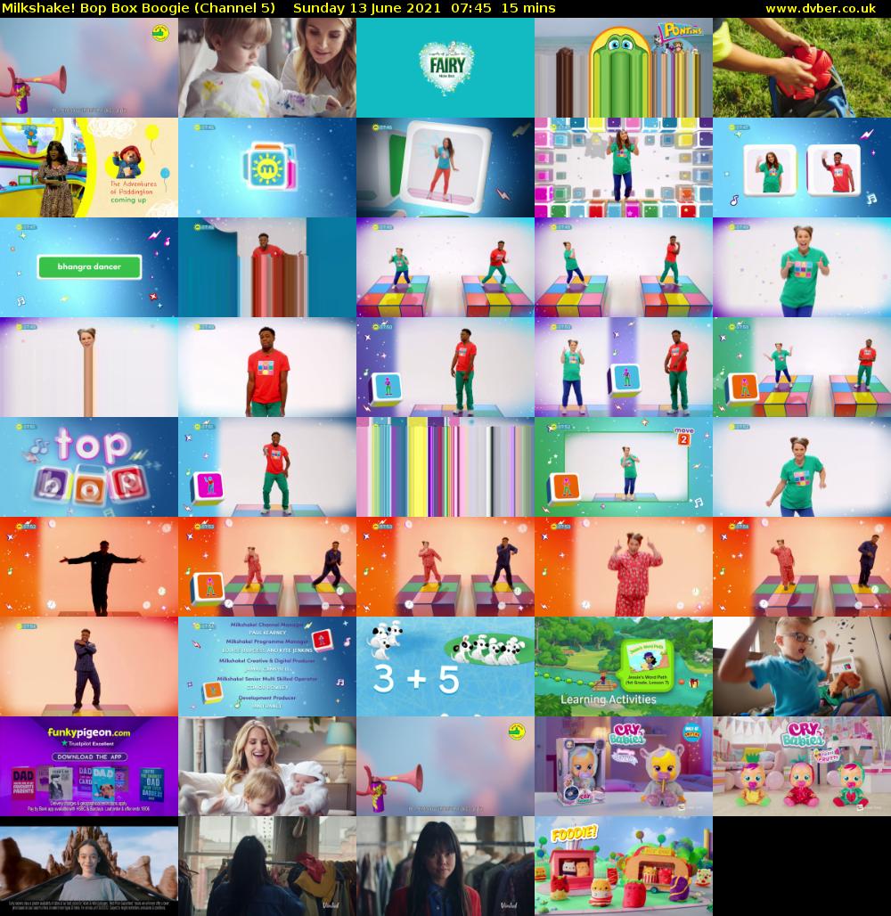 Milkshake! Bop Box Boogie (Channel 5) Sunday 13 June 2021 07:45 - 08:00