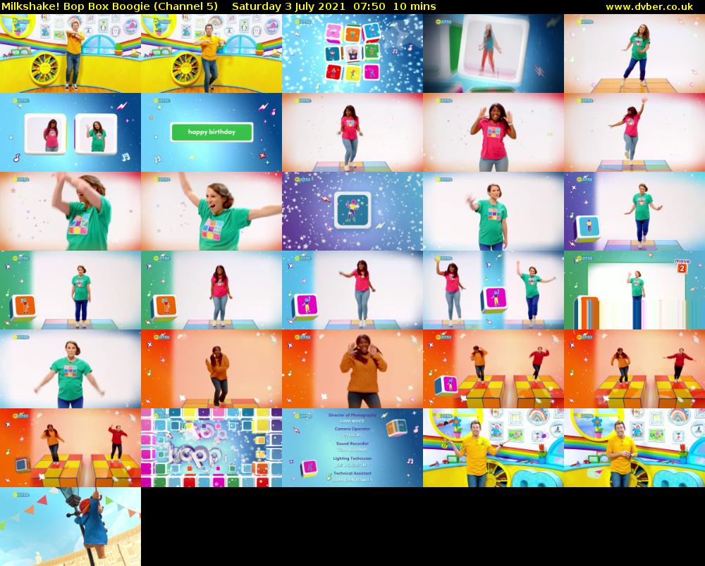 Milkshake! Bop Box Boogie (Channel 5) Saturday 3 July 2021 07:50 - 08:00