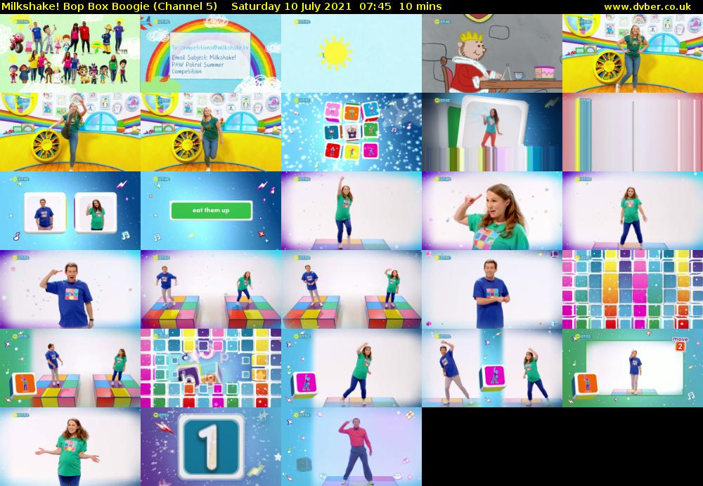 Milkshake! Bop Box Boogie (Channel 5) Saturday 10 July 2021 07:45 - 07:55