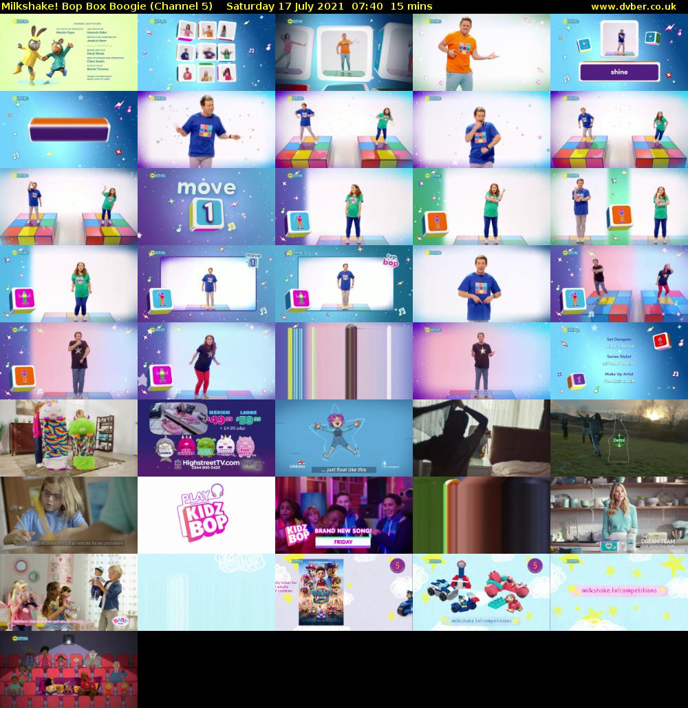Milkshake! Bop Box Boogie (Channel 5) Saturday 17 July 2021 07:40 - 07:55