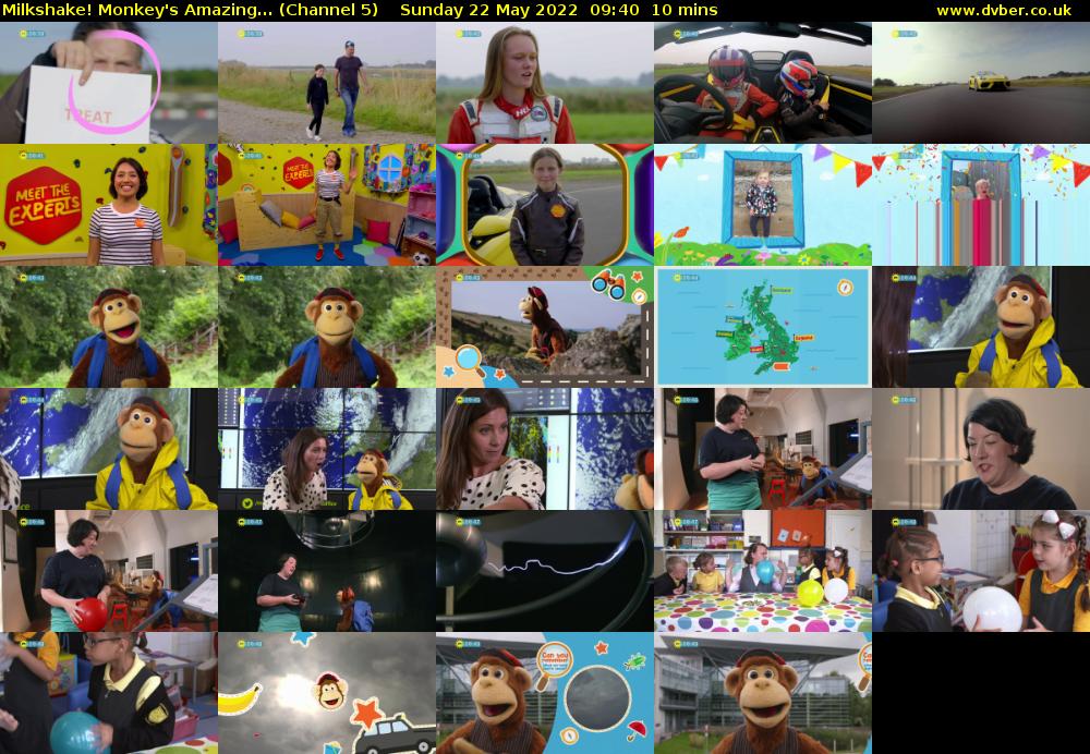 Milkshake! Monkey's Amazing... (Channel 5) Sunday 22 May 2022 09:40 - 09:50