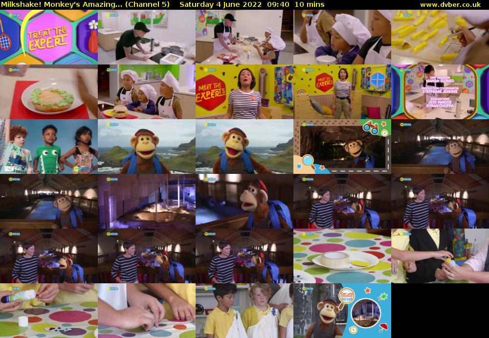 Milkshake! Monkey's Amazing... (Channel 5) Saturday 4 June 2022 09:40 - 09:50