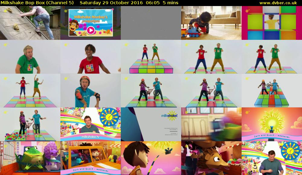 Milkshake Bop Box (Channel 5) Saturday 29 October 2016 06:05 - 06:10
