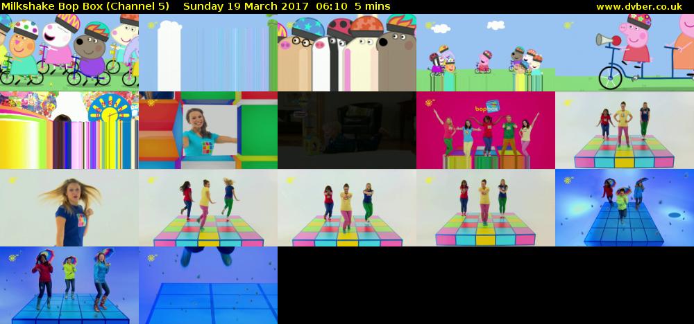 Milkshake Bop Box (Channel 5) Sunday 19 March 2017 06:10 - 06:15