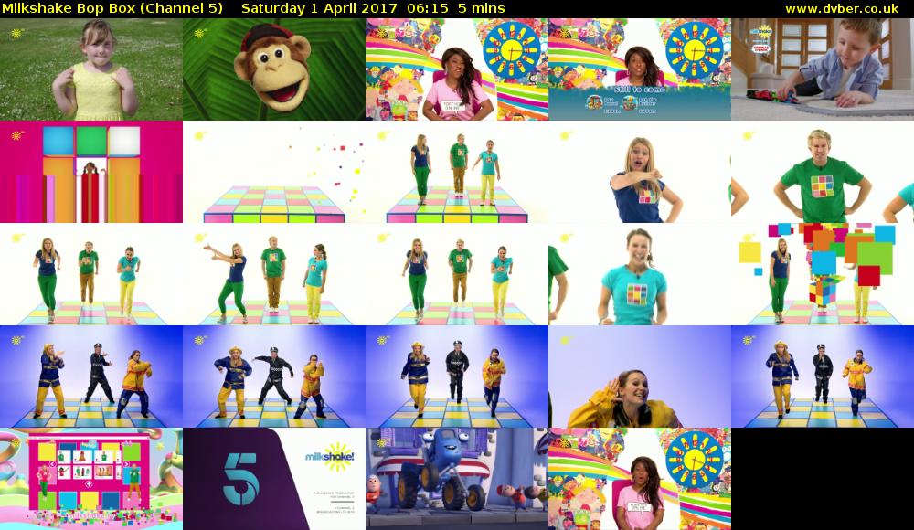 Milkshake Bop Box (Channel 5) Saturday 1 April 2017 06:15 - 06:20