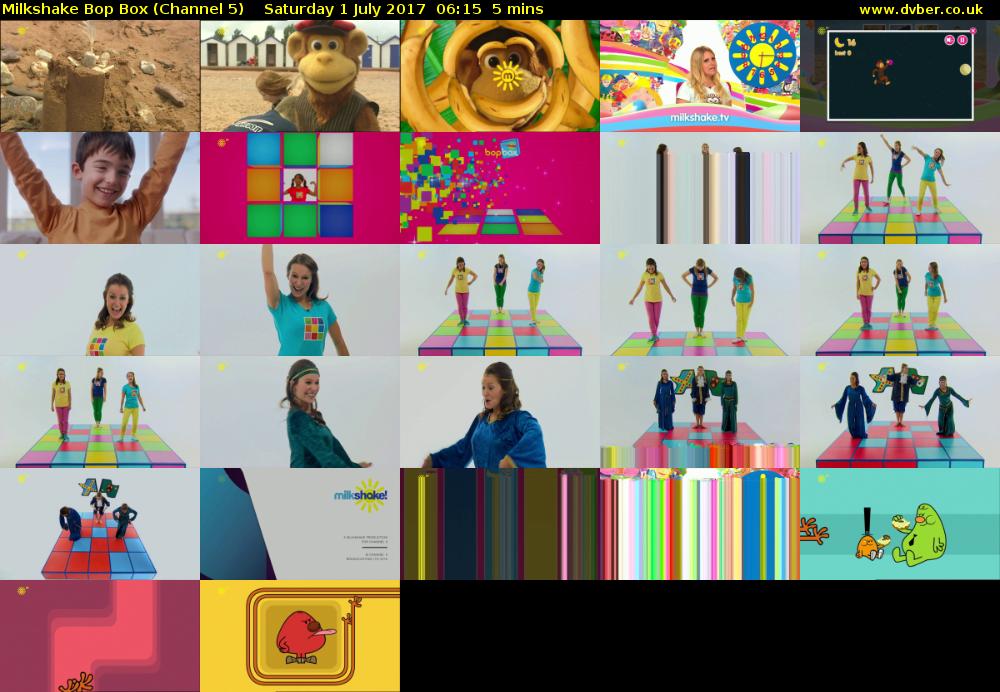 Milkshake Bop Box (Channel 5) Saturday 1 July 2017 06:15 - 06:20