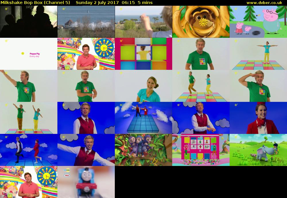 Milkshake Bop Box (Channel 5) Sunday 2 July 2017 06:15 - 06:20