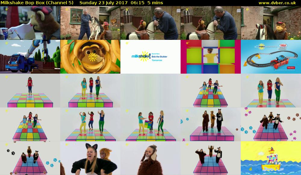 Milkshake Bop Box (Channel 5) Sunday 23 July 2017 06:15 - 06:20