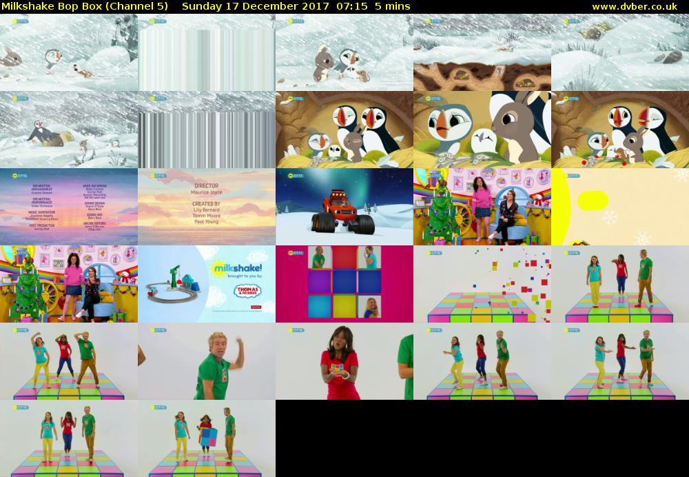 Milkshake Bop Box (Channel 5) Sunday 17 December 2017 07:15 - 07:20