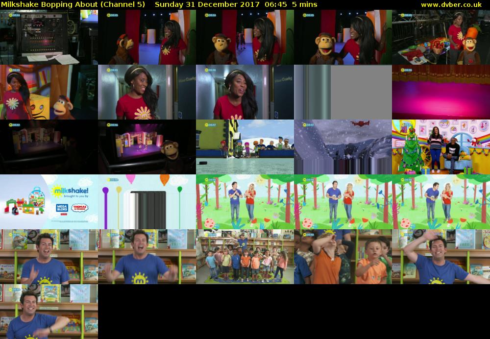 Milkshake Bopping About (Channel 5) Sunday 31 December 2017 06:45 - 06:50