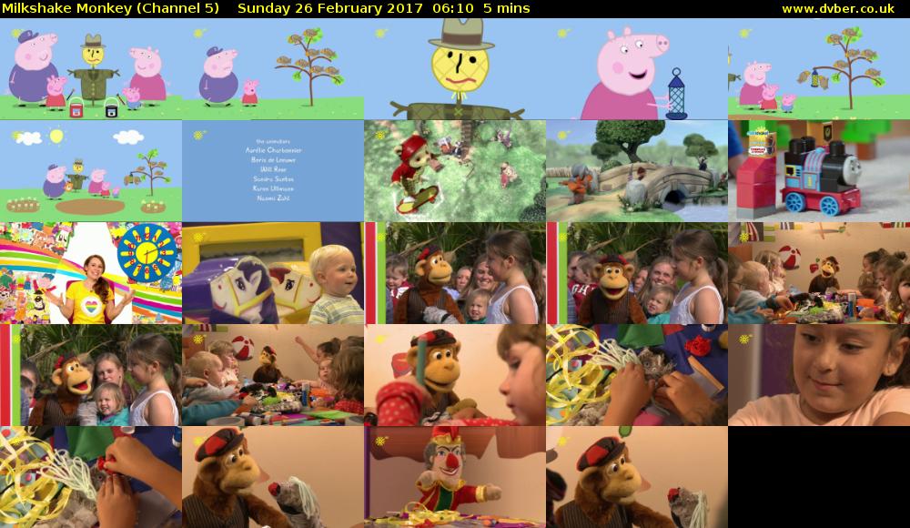 Milkshake Monkey (Channel 5) Sunday 26 February 2017 06:10 - 06:15