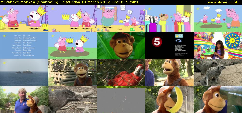 Milkshake Monkey (Channel 5) Saturday 18 March 2017 06:10 - 06:15