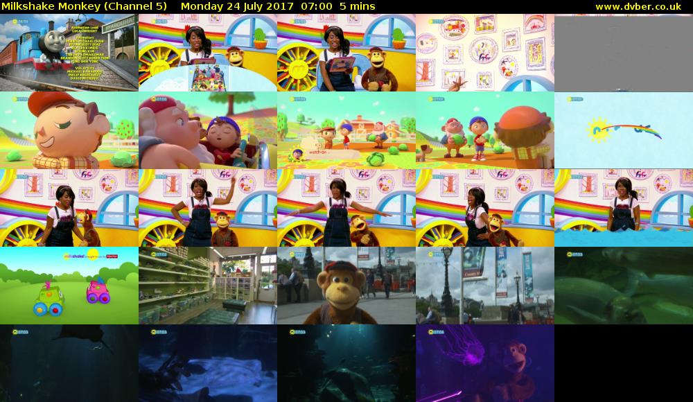 Milkshake Monkey (Channel 5) Monday 24 July 2017 07:00 - 07:05