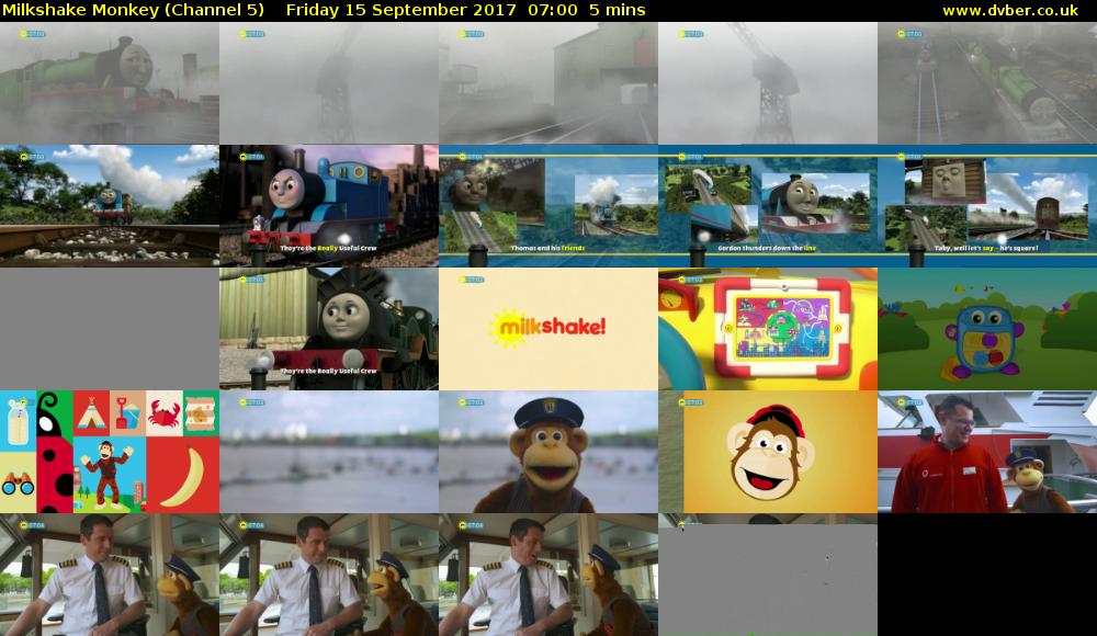 Milkshake Monkey (Channel 5) Friday 15 September 2017 07:00 - 07:05