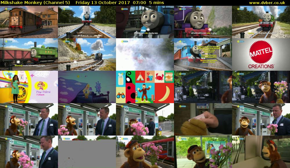 Milkshake Monkey (Channel 5) Friday 13 October 2017 07:00 - 07:05