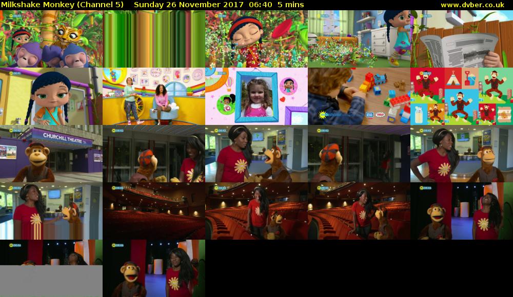 Milkshake Monkey (Channel 5) Sunday 26 November 2017 06:40 - 06:45