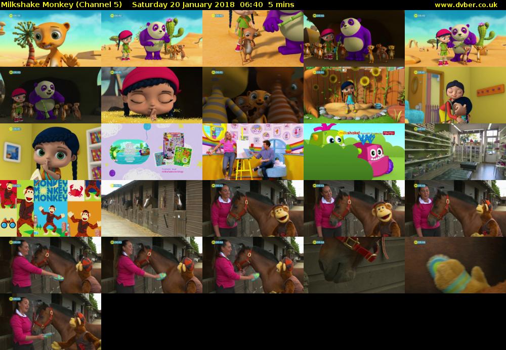 Milkshake Monkey (Channel 5) Saturday 20 January 2018 06:40 - 06:45