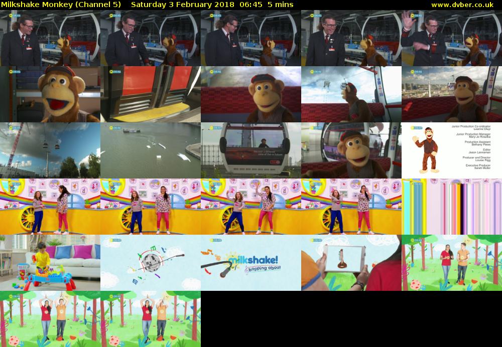Milkshake Monkey (Channel 5) Saturday 3 February 2018 06:45 - 06:50