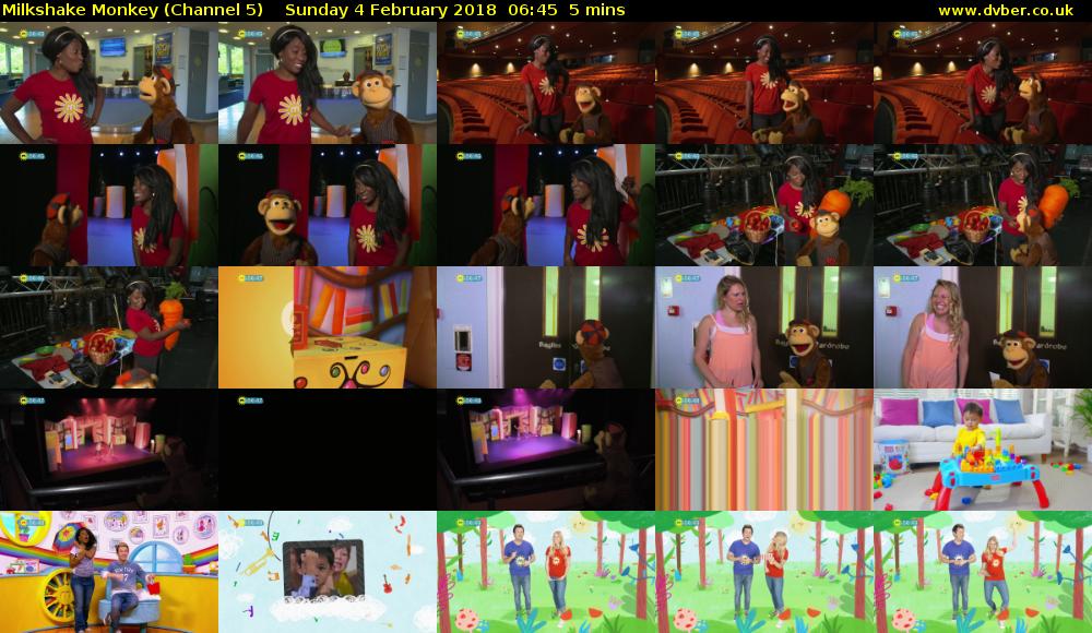 Milkshake Monkey (Channel 5) Sunday 4 February 2018 06:45 - 06:50
