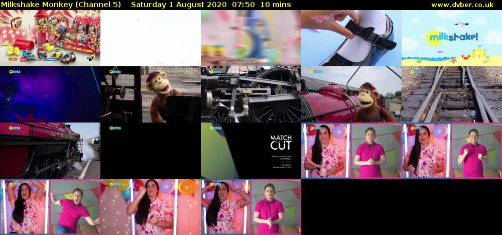 Milkshake Monkey (Channel 5) Saturday 1 August 2020 07:50 - 08:00