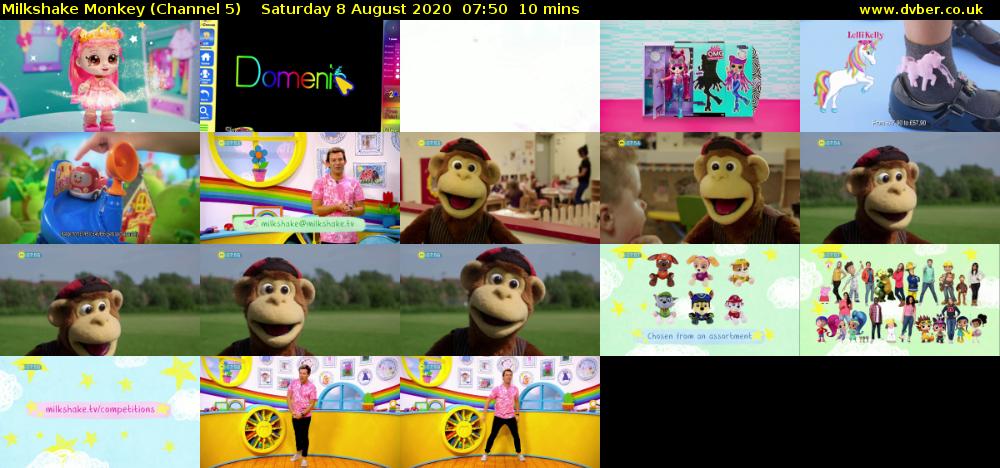 Milkshake Monkey (Channel 5) Saturday 8 August 2020 07:50 - 08:00
