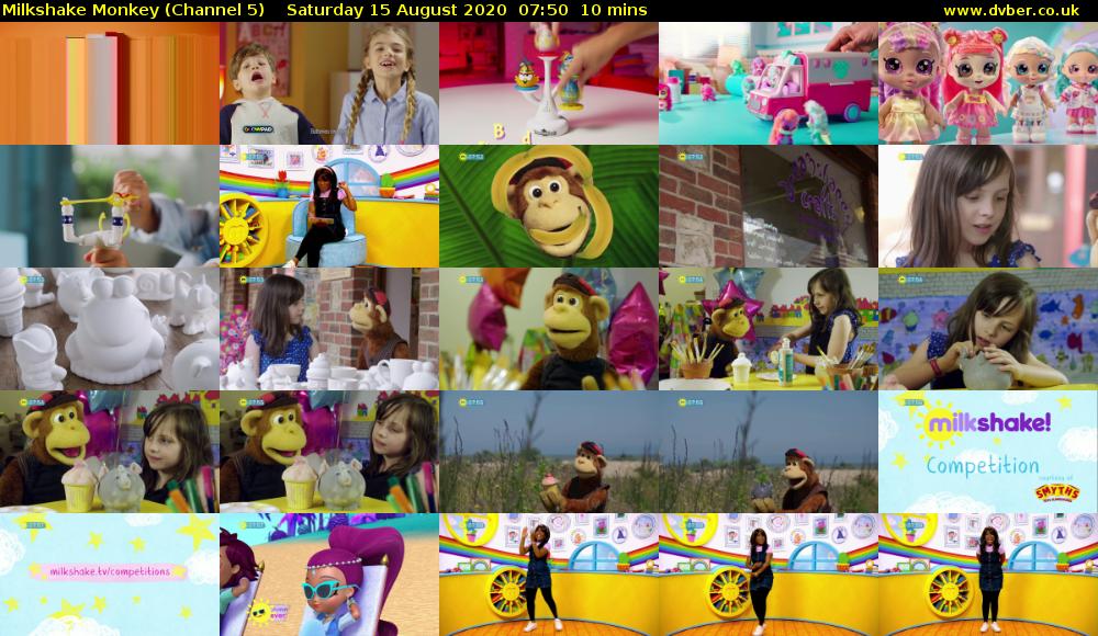 Milkshake Monkey (Channel 5) Saturday 15 August 2020 07:50 - 08:00