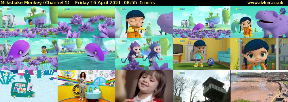 Milkshake Monkey (Channel 5) Friday 16 April 2021 08:55 - 09:00