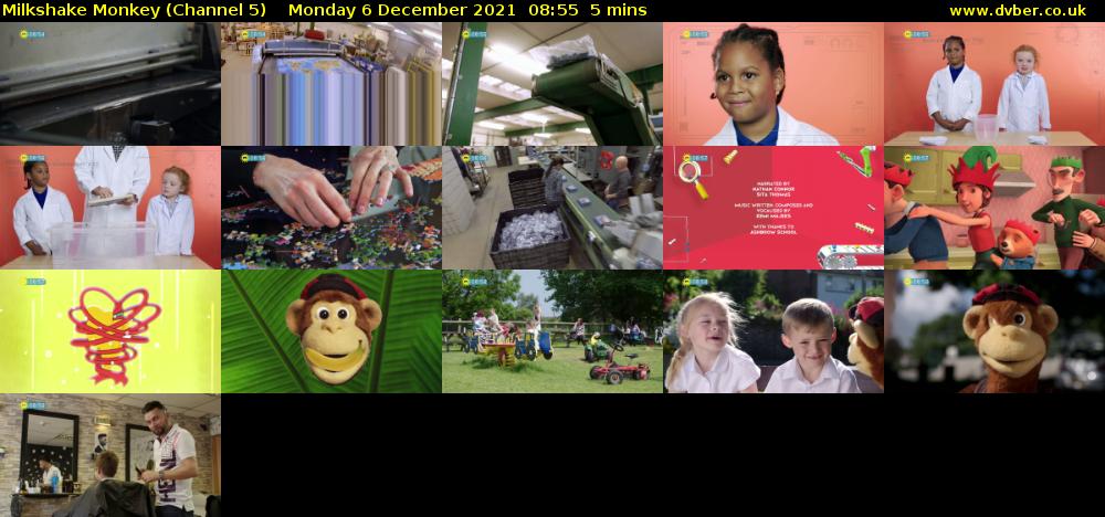 Milkshake Monkey (Channel 5) Monday 6 December 2021 08:55 - 09:00